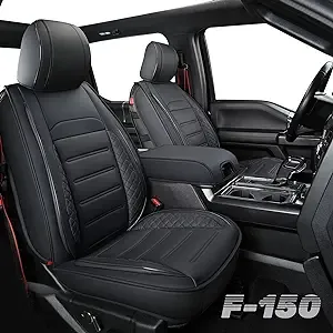 For F150 Faux Leather Seat Covers, For F150 2015-2023 Super Crew Super Cab ...