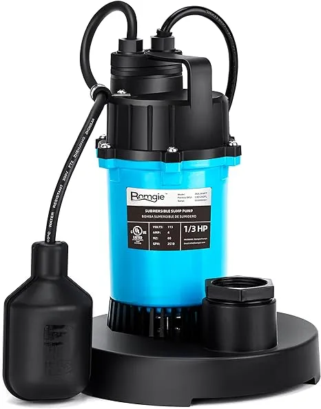 Premium Submersible Sump Pump - Clean/Dirty Water - Float Switch - 16.4ft