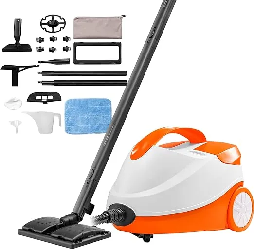 Steam Cleaner for Home Use, Portable Steam Cleaner with 20 Accessories, 51oz Tank & 18ft Power Cord, Steamer for Deep Cleaning Floors, Windows, Grout, Grills, Cars, and More