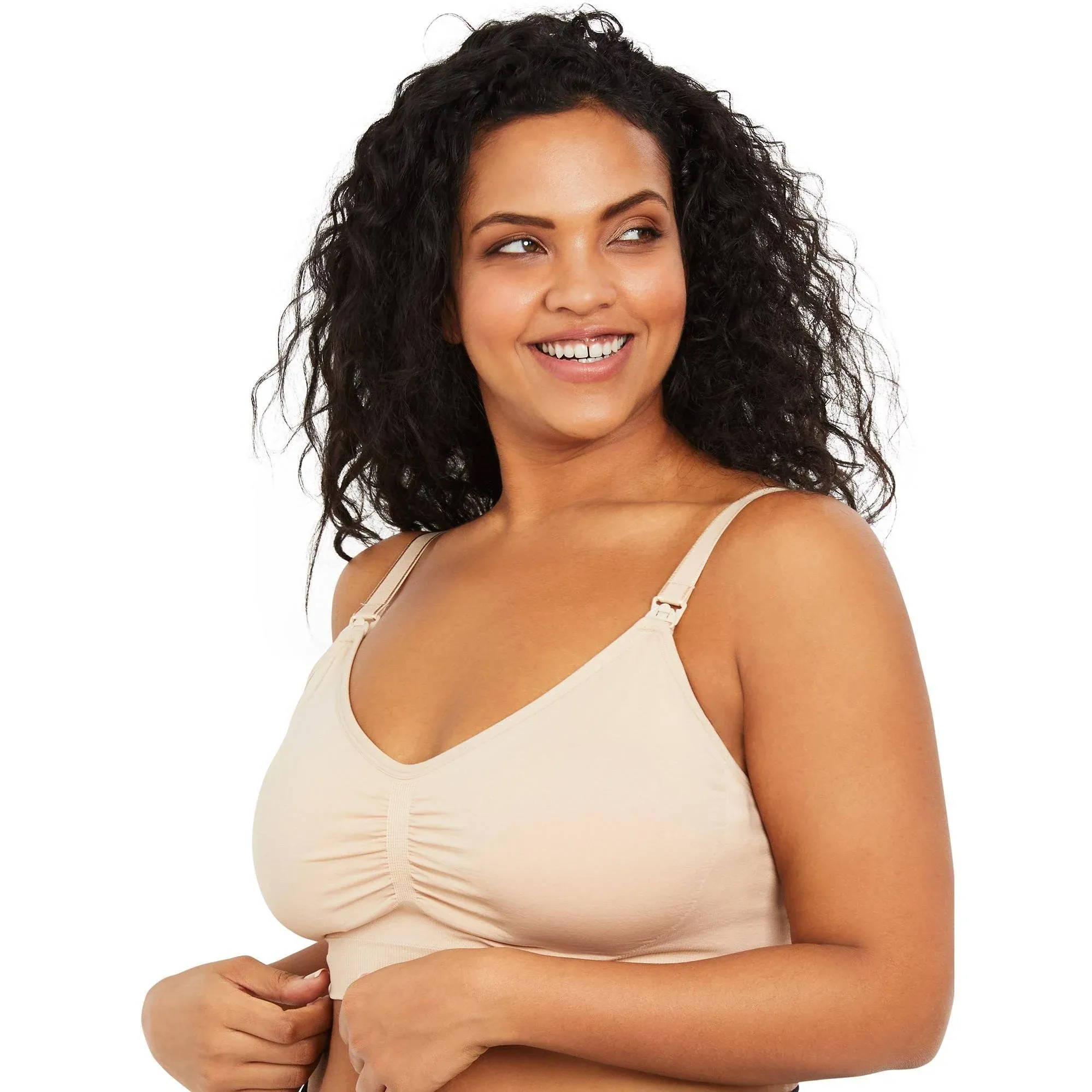 Motherhood Maternity Plus Size Seamless Clip Down Maternity and Nursing Bra