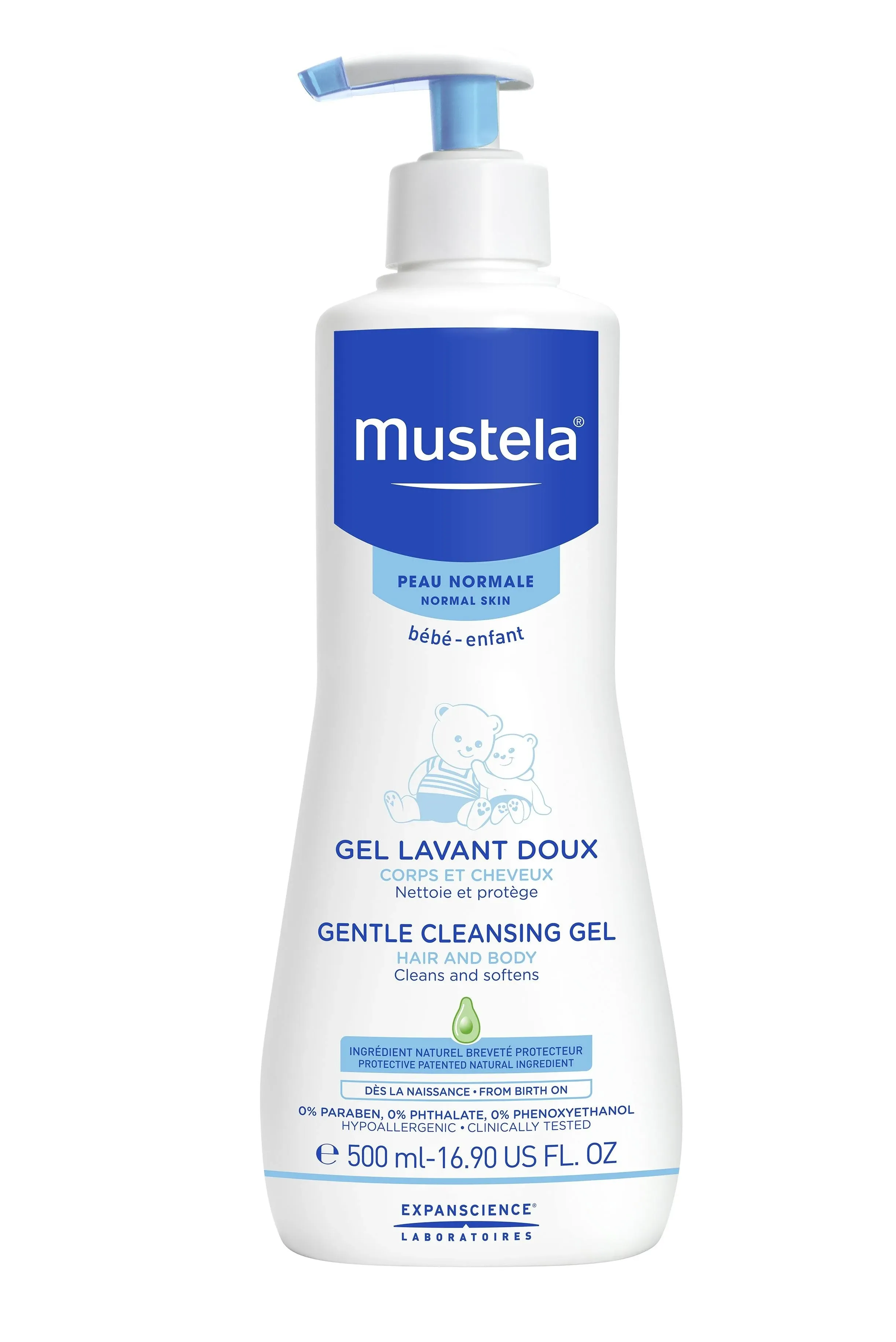 Mustela Baby Cleansing Water - No-Rinse Micellar Water - with Natural Avocado & Aloe Vera - for Baby's Face, Body & Diaper - 1 or 2-Pack - Various Sizes