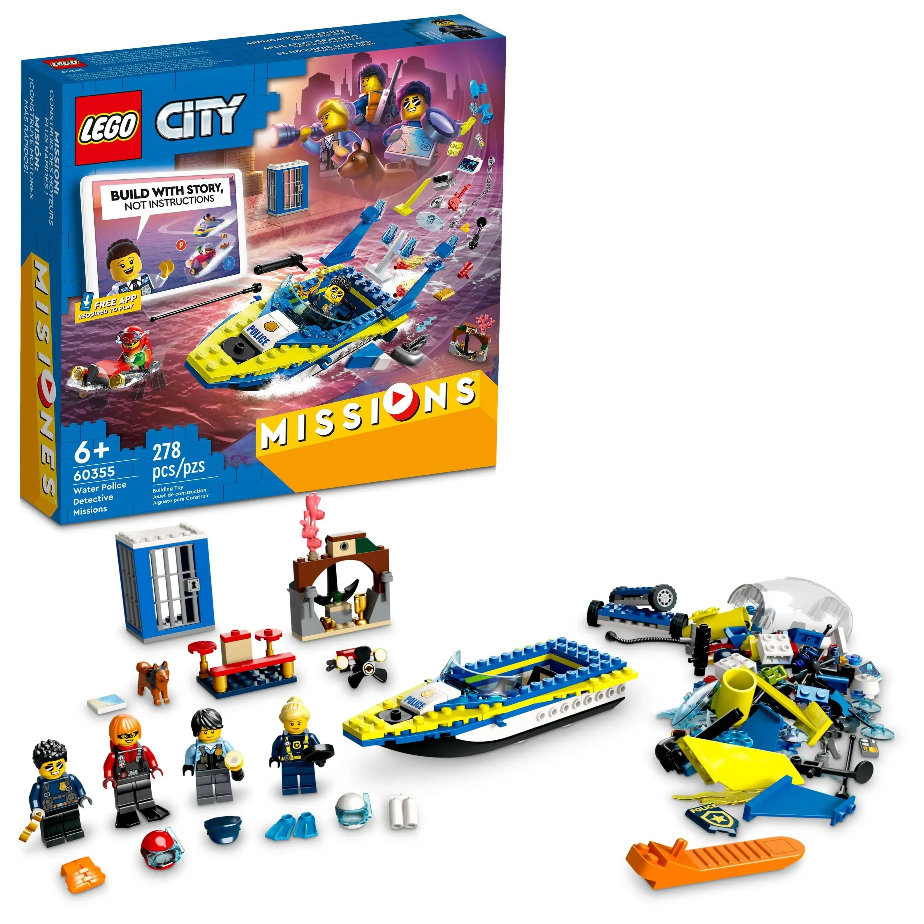 LEGO City Water Police Detective Missions 60355 Building Set (278 Pieces)