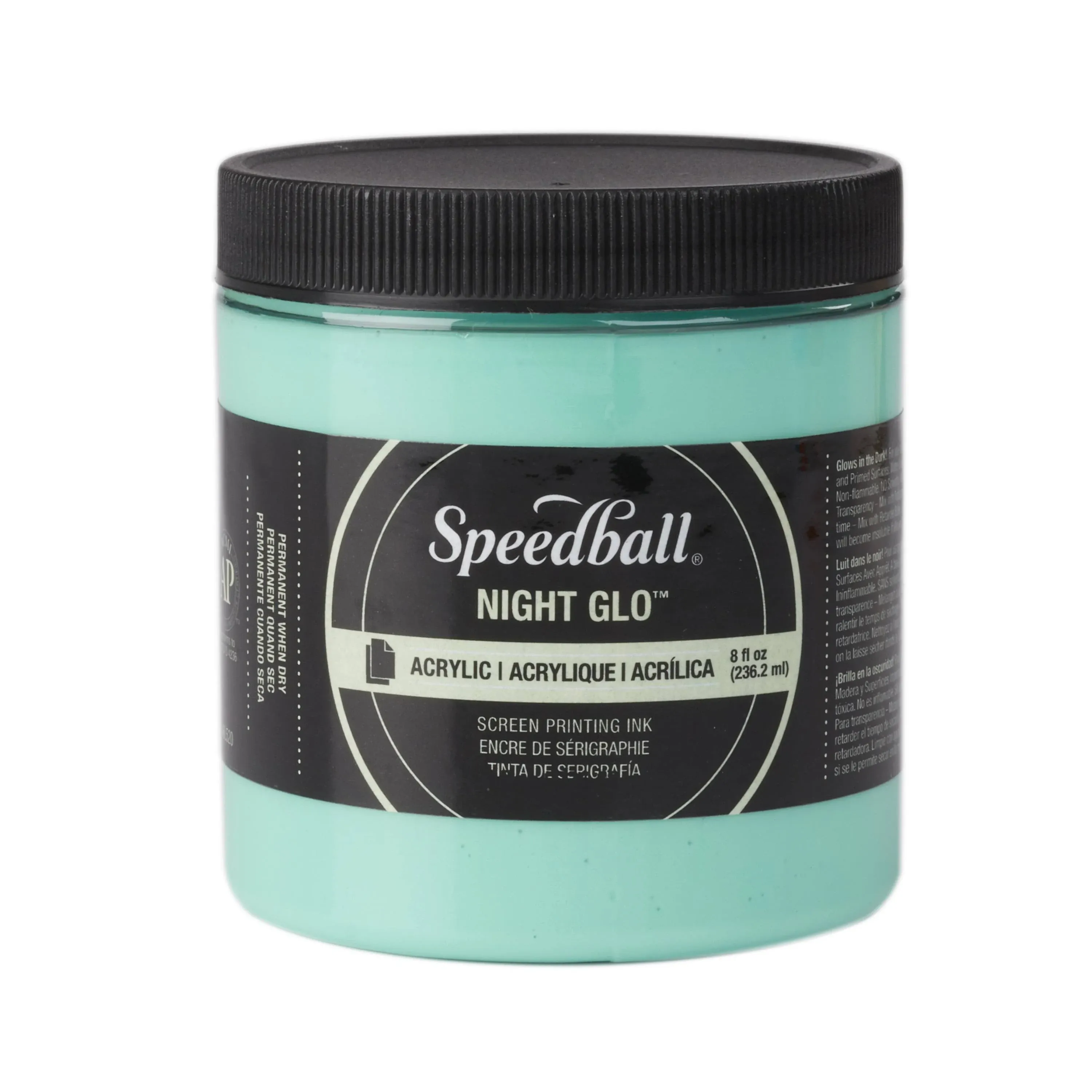 Speedball - Permanent Acrylic Screen Printing Ink - 8 oz. Jar - Night Glo Green