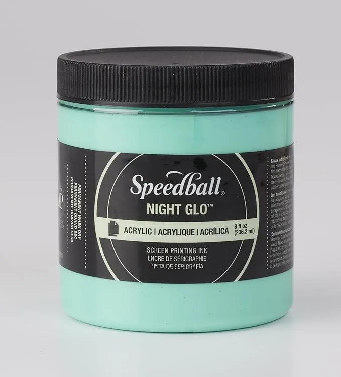 Speedball - Permanent Acrylic Screen Printing Ink - 8 oz. Jar - Night Glo Green