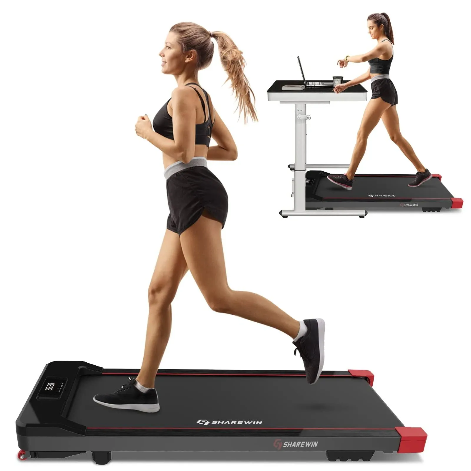 MonSports Under Desk Treadmill Walking Desk, Desk Treadmill for Office Under Desk ...