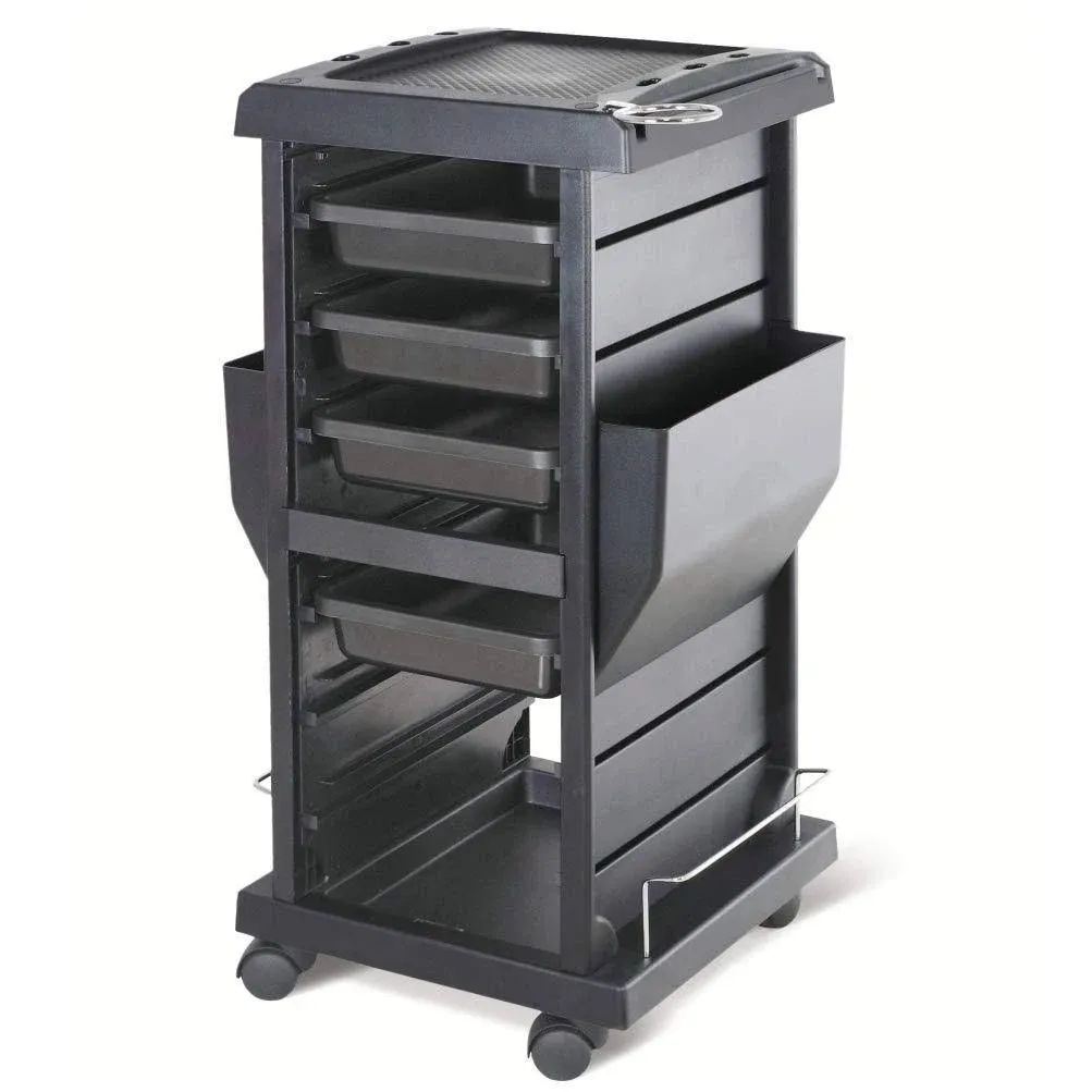  Hair Salon Trolley Rolling Cart Dark Black