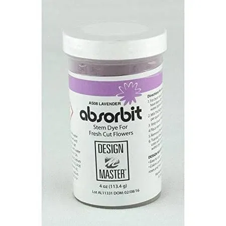 Design Master Absorbit Stem Dye for Fresh Cut Flowers Matte Finish Systemic (Lavender)