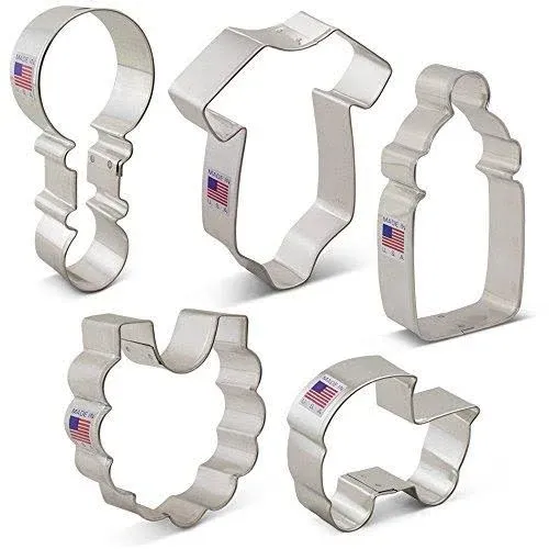 Ann Clark Cookie Cutters 5-Piece Halloween Cookie Cutter Set with Recipe