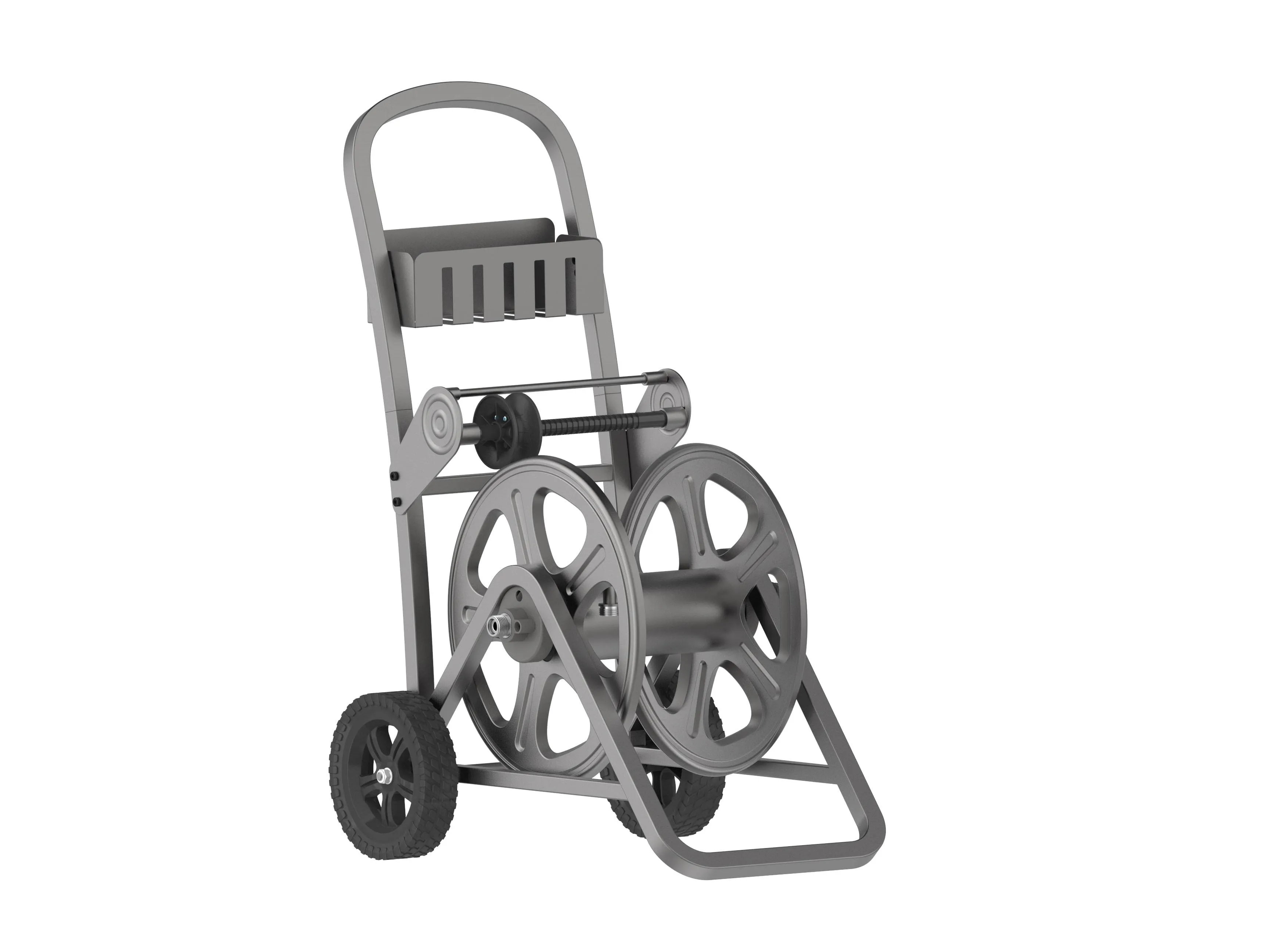 Sunneday Gemini MHC-125 Metal Hose Cart, Satin Gray