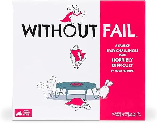 Without Fail by Exploding Kittens - 2+ Players - Ages 10+ - 20 Minutes to Play - A Game of Easy Challenges Made Difficult - Couples Game, Date Night Game, Adult and Teen Card Game