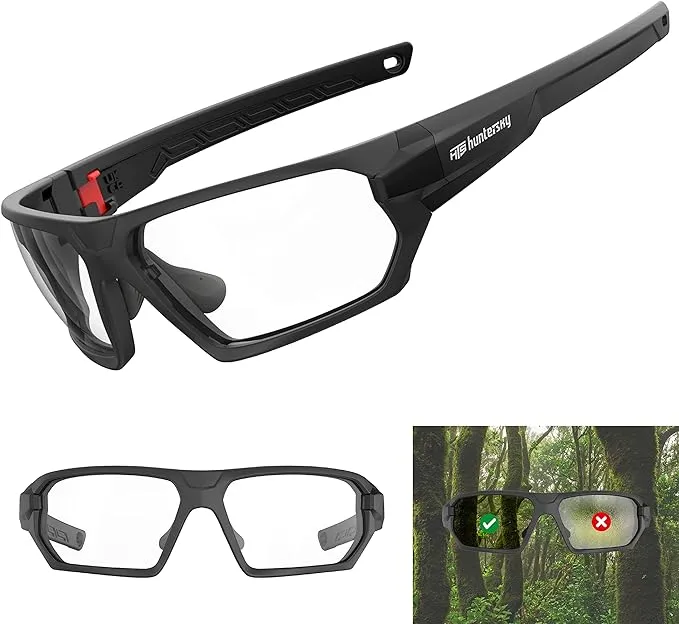 HUNTERSKY HTS Q36 Anti Fog Tactical Shooting Glasses Men Military Eye Pro Ballistic Safety Glasses Range Shooting Eye Protection Osha