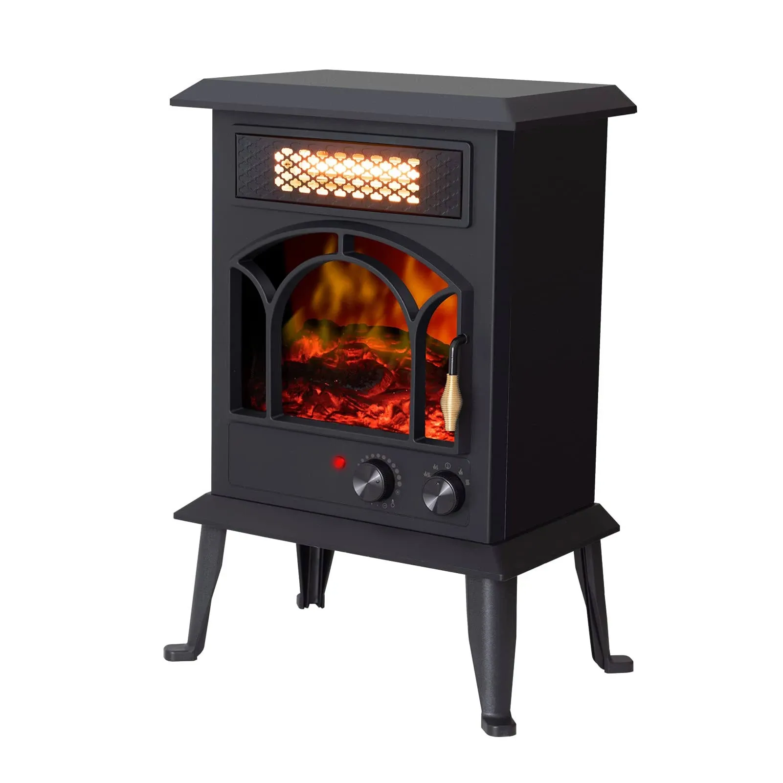 Freestanding Infrared Fireplace Heater for Indoor Use