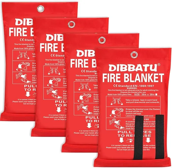 DIBBATU Fire Blanket for Home and Kitchen, Fire Blankets Emergency for Home, Emergency Fire Retardant Blankets for House, Fireproof Blanket Welding Blanket for Kitchen,Fireplace, Grill, BBQ