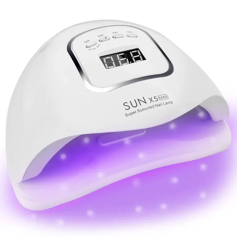 Nail Lamp Nail Dryer 150W Light for Gel Polish-4 Timers Fast Nail Dryer Art Accessories, Curing Gel Toe Nails Automatic Sensor (White)