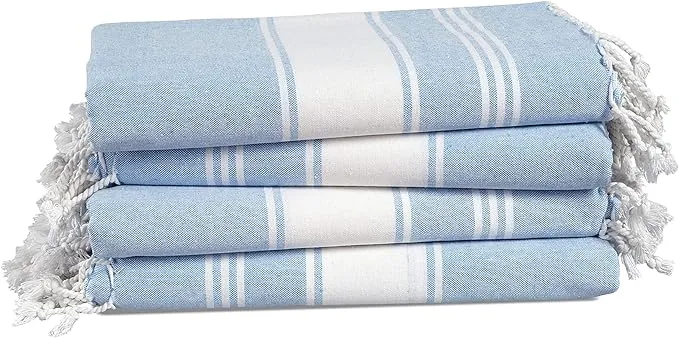 LANE LINEN 4 Pack Beach Towels - Oversized Beach Towel, Pre-Washed Quick Dry Beach Towel, Extra Large Pool Towel, Lightweight Beach Towel Sandproof, Absorbent Travel Bath Towel - Alloy