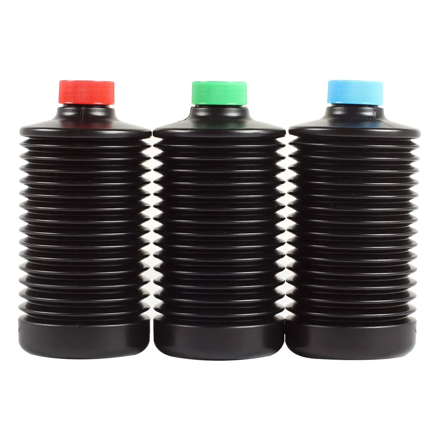 3 X 1000 Ml Collapsible Darkroom Chemical Storage Bottles Foldable Liquid