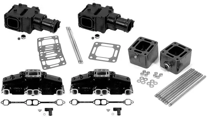 Exhaust Manifolds Risers Elbows spacers 5.0 5.7 305 350 mercruiser 5.0L 5.7L  v8