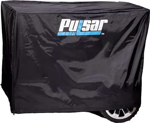 Pulsar Generator Cover Waterproof 31 x 21 x 23 Inch Heavy Duty Polyester Universal Generator Cover for Portable Generator 5000-12000 Watt, Black