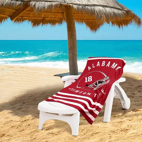 Northwest NCAA Alabama Crimson Tide &#034;Stripes&#034; Beach Towel, 30&#034; x 60&#034;