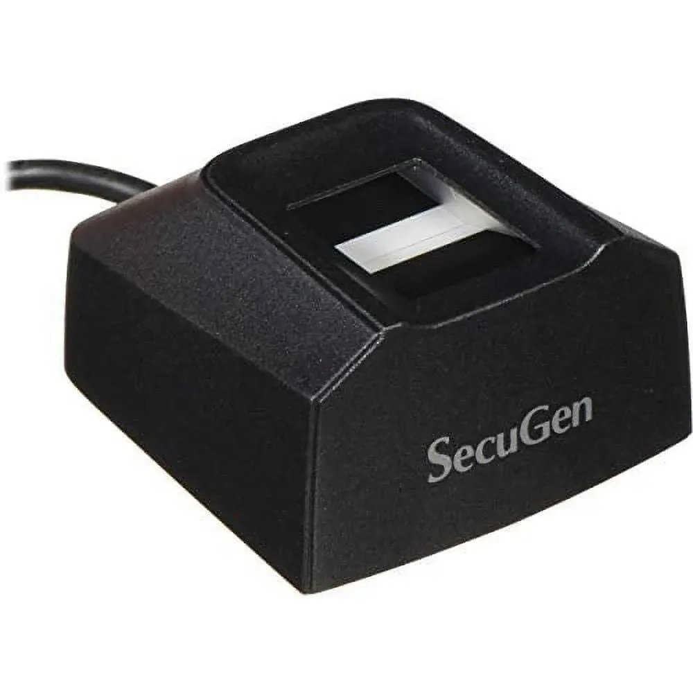 SecuGen HU20-A Hamster Pro 20 USB Fingerprint Reader, Black, 500 DPI Resolution, Automatic Finger Detection, Compatible with Third-party Algorithms