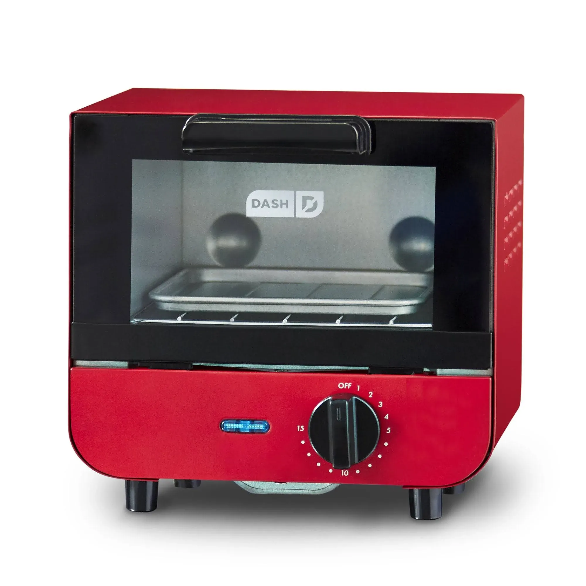 Dash  Mini Toaster Oven compact kitchen red