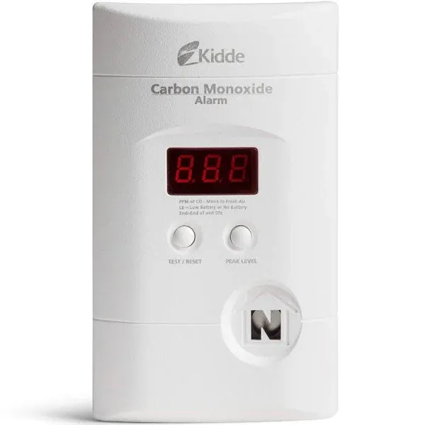 New KIDDIE 9000076 Nighthawk Carbon Monoxide Alarm *w/Digital Display!  - White