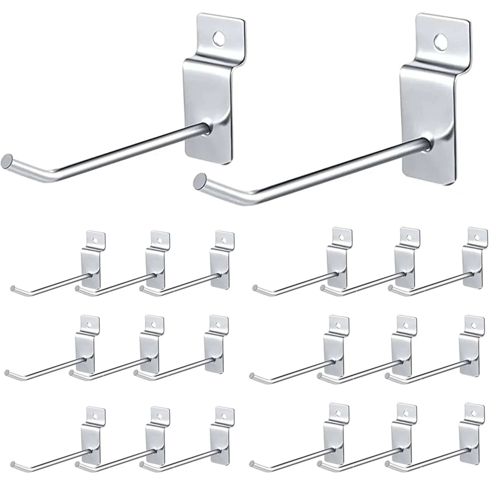 50 Pack Slatwall Hooks Heavy Duty Metal Panel Display Hooks for Garage Shop