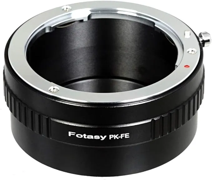 Fotasy PK Lens to E Mount Adapter, K Mount E Adapter, PK Lense to E, Compatible with K-Mount Lens Sony a7 a7R a7s II III IV a9 a7c Alpha 1 a6600 a6500 a6400 a6300 a6100 a6000 a5100 a5000 a3500 ZV-E10