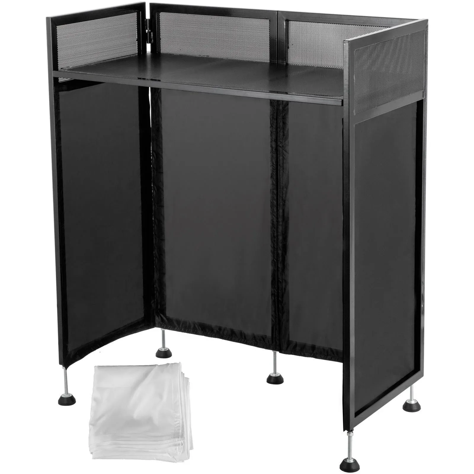 20X40X45 Inches DJ Facade Table Station, DJ Booth Flat Table Top 20X40 Inch, Adj