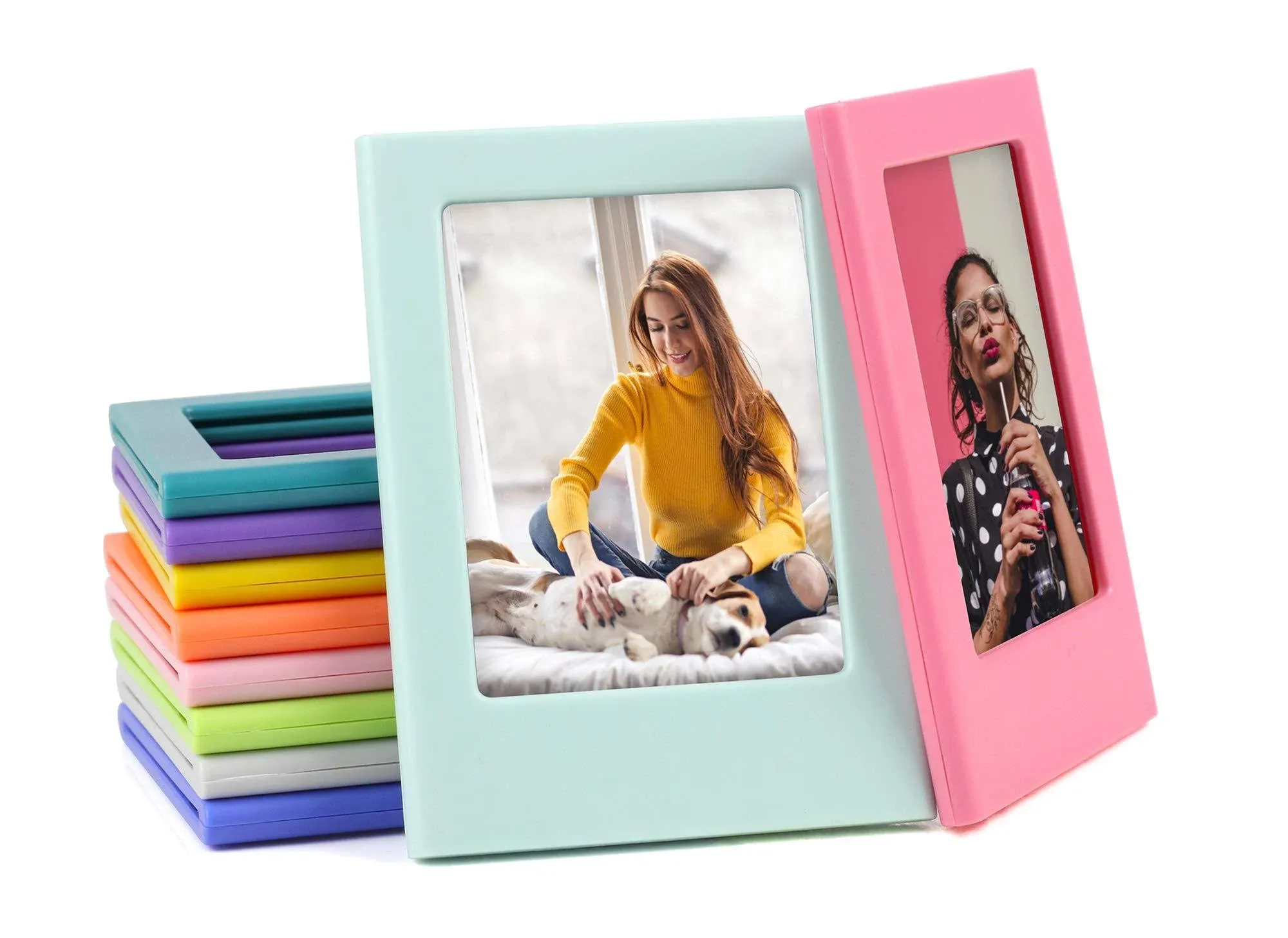 QUEEN3C 10 Packs Colorful 3 Inches Photo Magnetic Frame