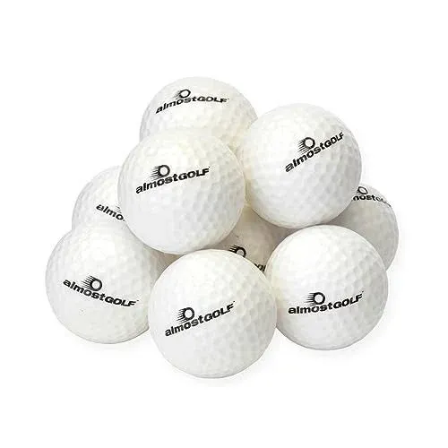 ALMOSTGOLF Limited Flight Practice Foam Golf Balls – 24 Balls, White 