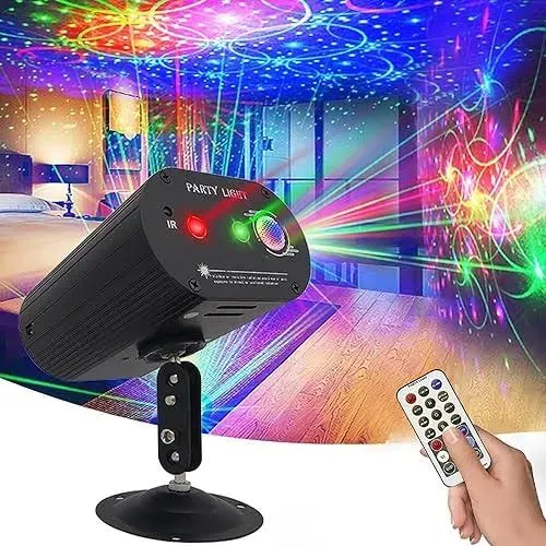 Party Lights Disco Light,Disco Ball RGB LED Sound Activated Laser Lights Dj L...