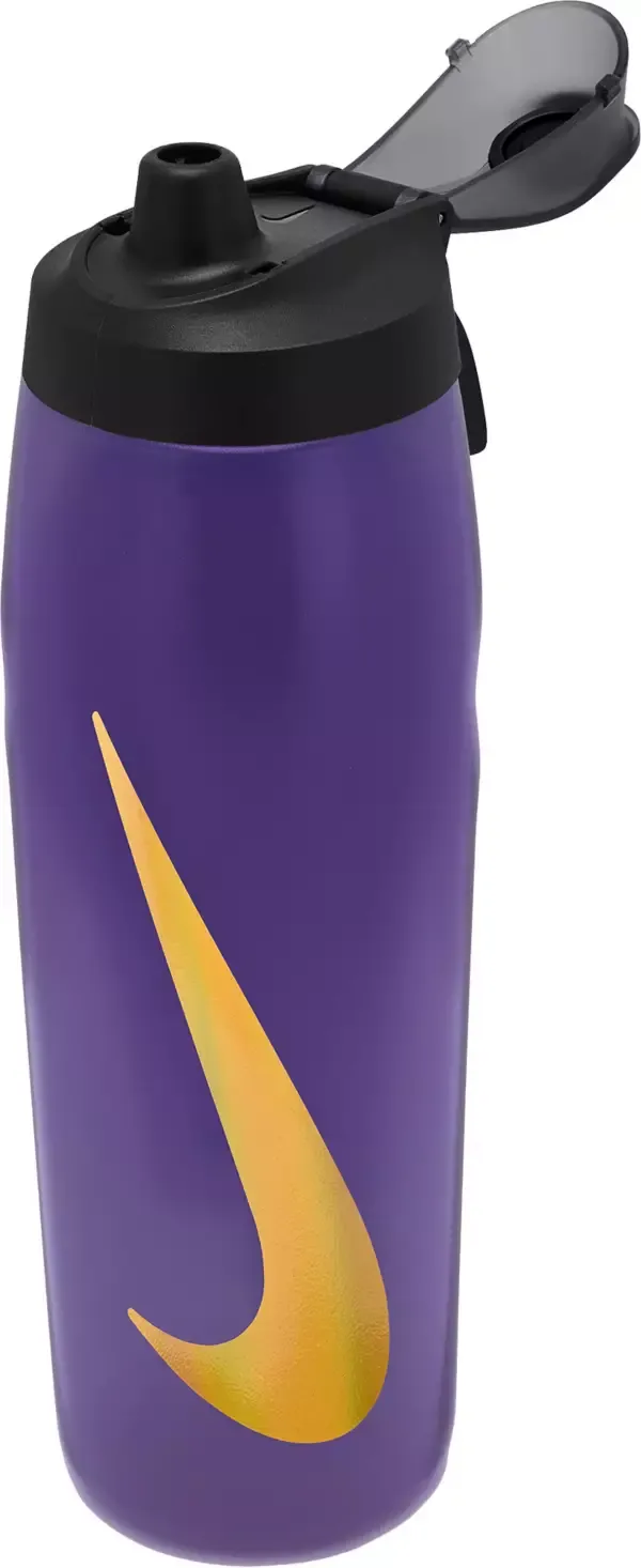 Nike Refuel 32 oz. Water Bottle with Locking Lid, Gameroyal/Blk/Silviridesc