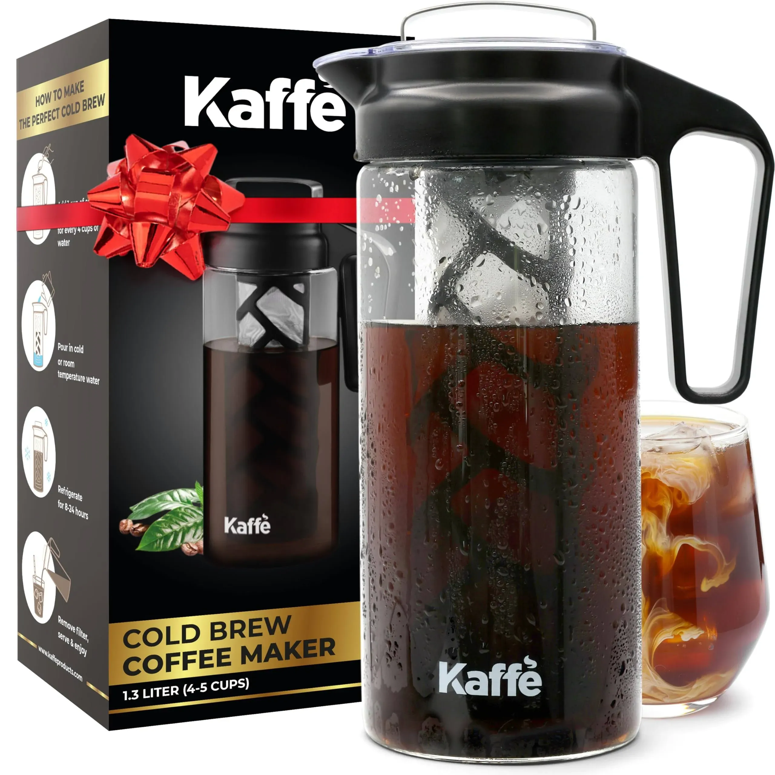 Cold Brew Coffee Maker 1.3L Cold Brew Pitcher Tea Brewer Coffee Accessory