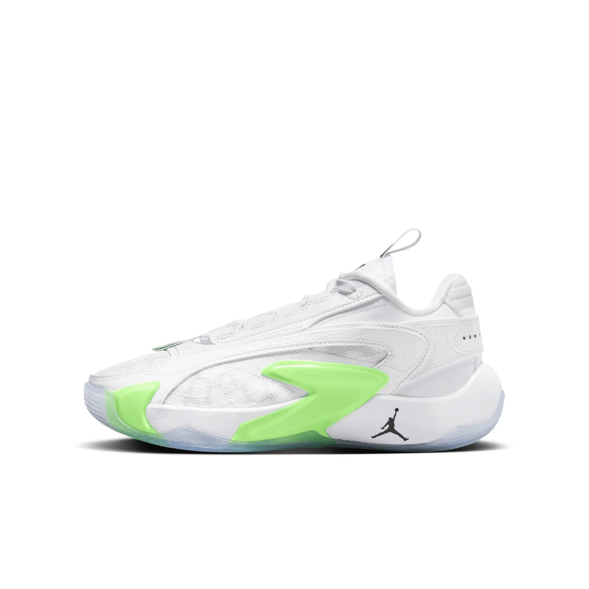 Jordan Kids' Grade School Luka 2 Basketball Shoes, Size 7, White/Black/Green