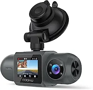 1440P QHD Built-in GPS Wi-Fi Dash Cam, Front and Inside Car Camera Recorder with Infrared Night Vision, Supercapacitor, 4 IR LEDs，G-Sensor, Parking Mode, Loop Recording (D30S)