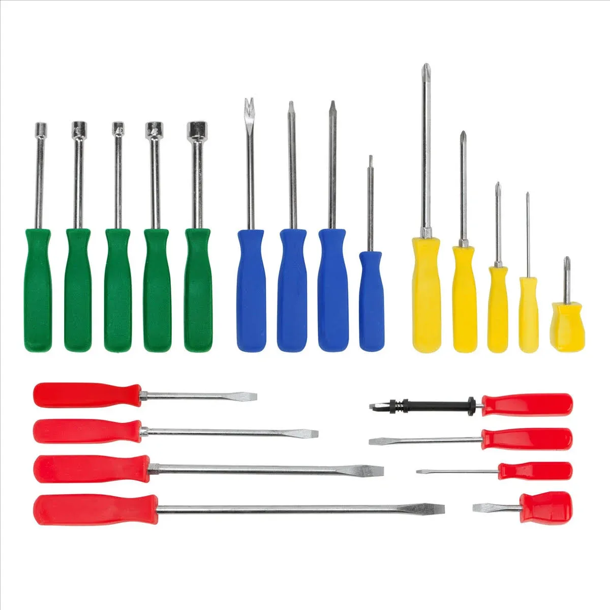 22-Piece Screwdriver Set with Slotted, Phillips, T