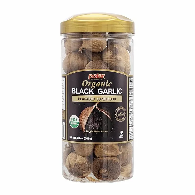 MW Polar USDA Organic Black Garlic 5 oz (Pack of 6), Whole Bulbs, Easy Peel, All Natural, Chemical Free, Kosher Friendly Ready to Eat Healthy Snack