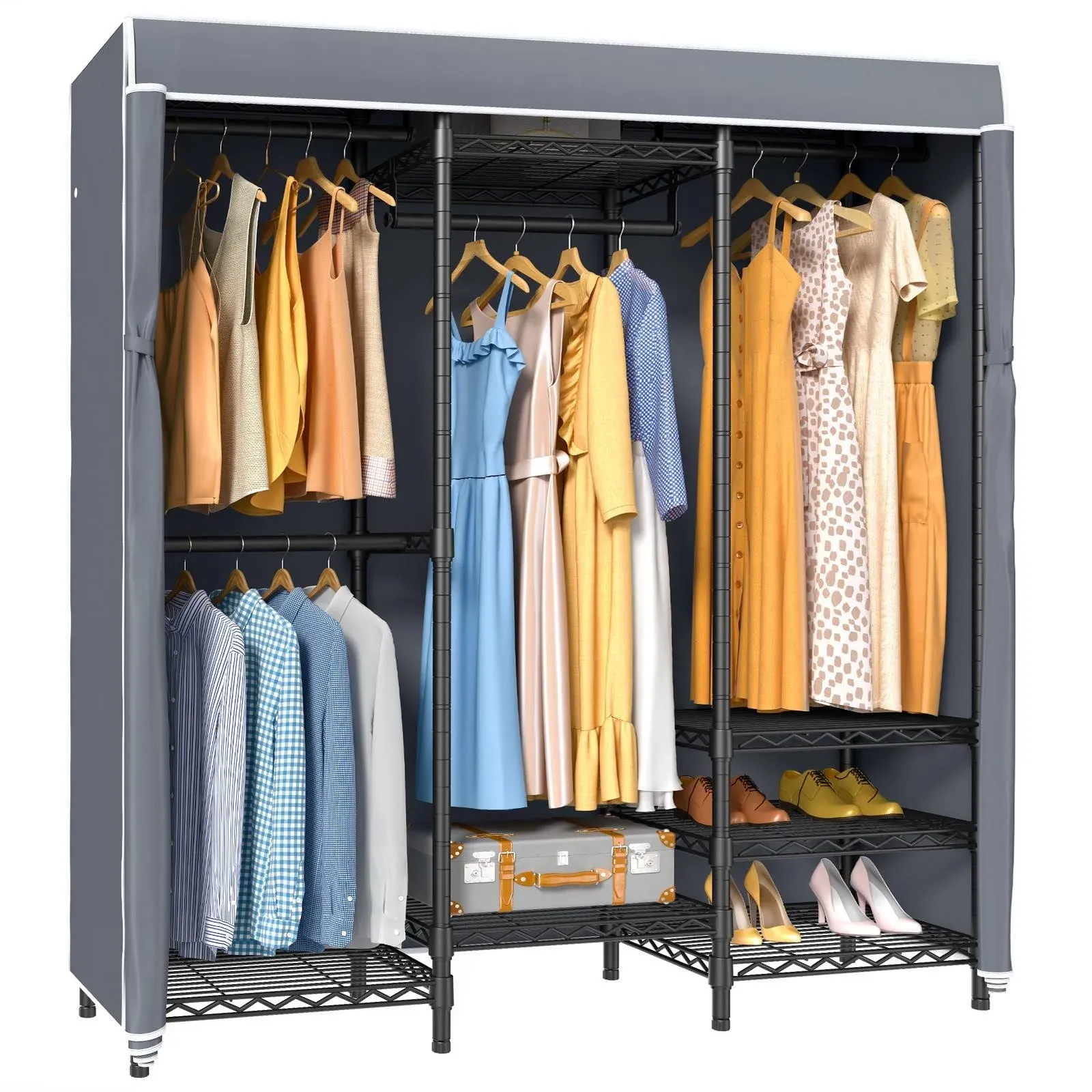 VIPEK V5C Covered Clothes Rack Portable Wardrobe Closet with Cover