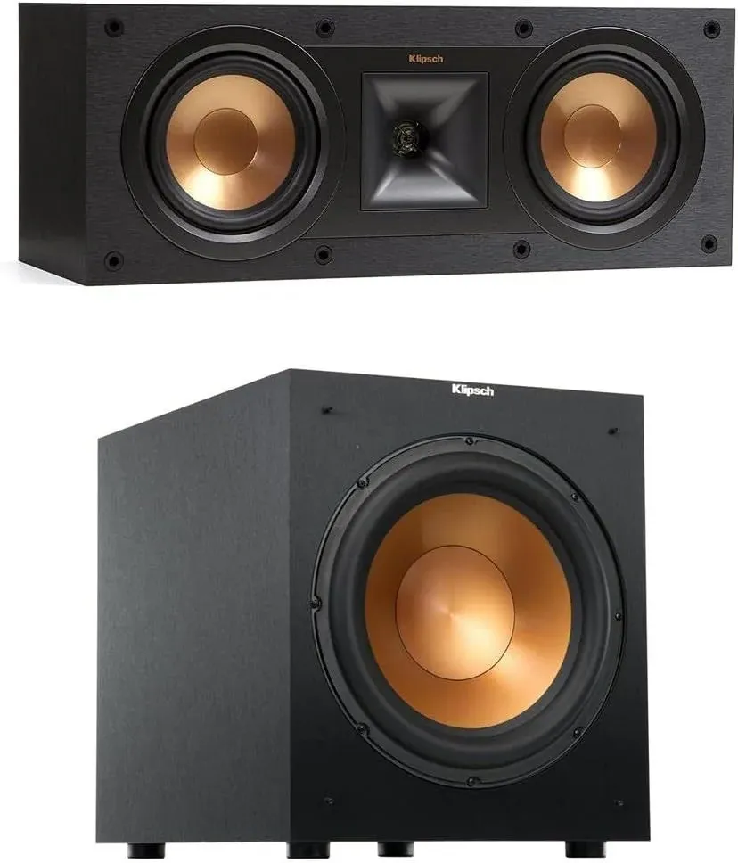 Klipsch R-12SW Powerful Deep Bass Front Firing 12" Copper-Spun Driver 400W Digital Power Subwoofer 14" X 18.5" X 16"