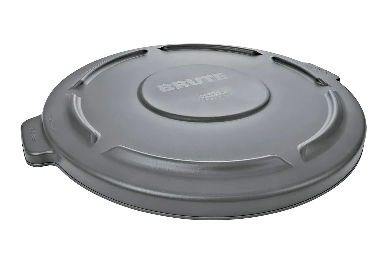 Rubbermaid Commercial Products BRUTE Heavy-Duty Round Trash/Garbage Lid, 20-Gallon, Gray, Outdoor Waste Container for Home/Garage/Mall/Office/Stadium/Bathroom, Pack of 6