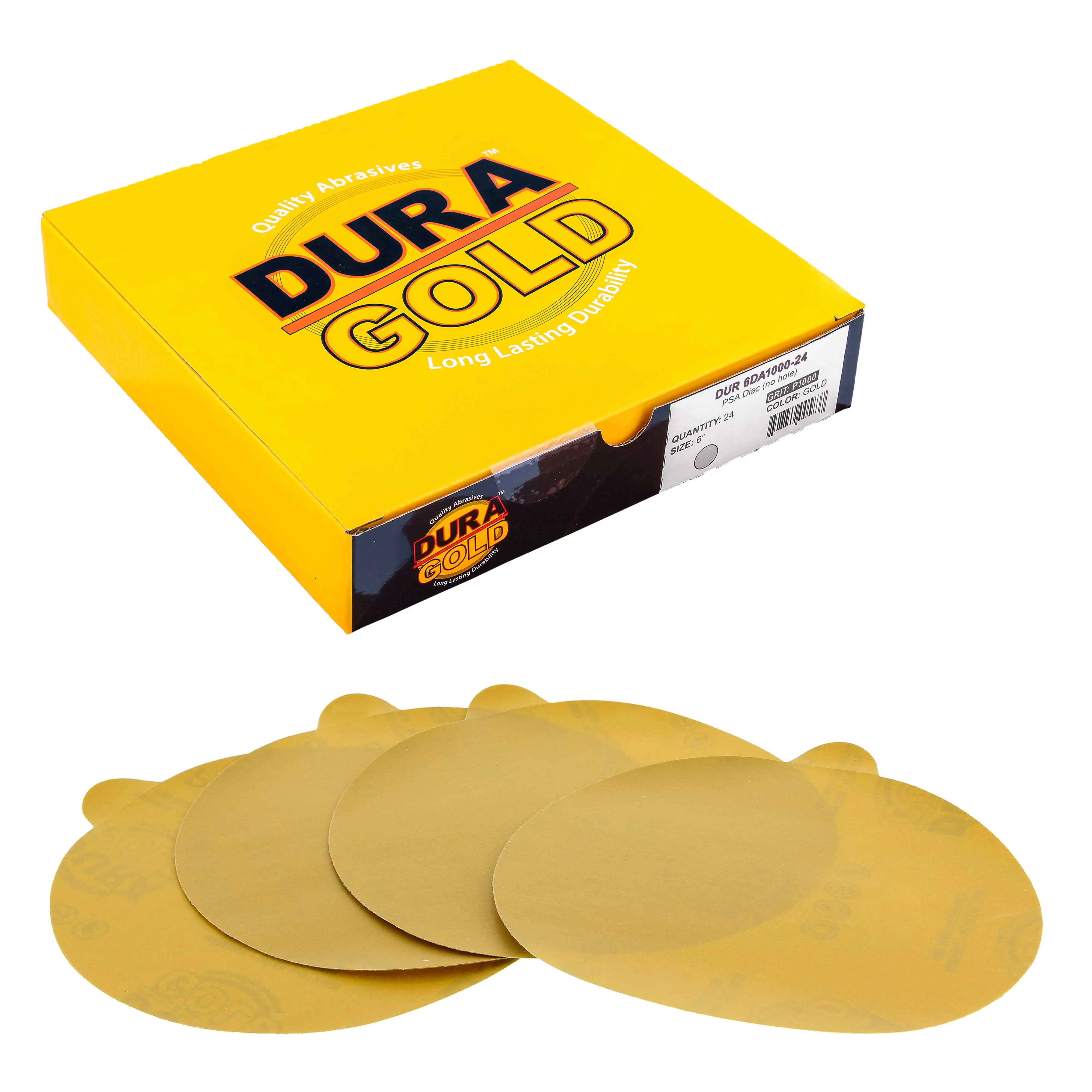 Dura-Gold - Premium - 800 Grit 6" Gold PSA Self Adhesive Stickyback Sanding Discs ...