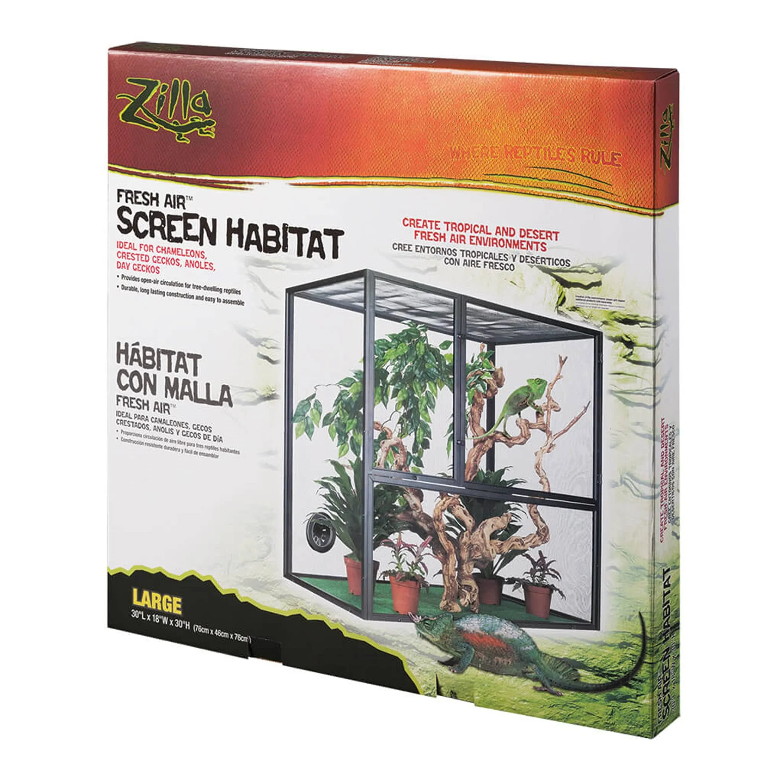 Zilla Fresh Air Screen Habitat - Large