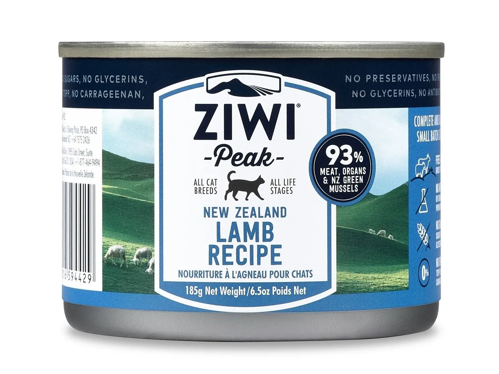 ZIWI Peak Canned Wet Cat Food – All Natural, High Protein, Grain Free, Limited Ingredient, with Superfoods, Lamb, 6.5 Ounce (Pack of 12)