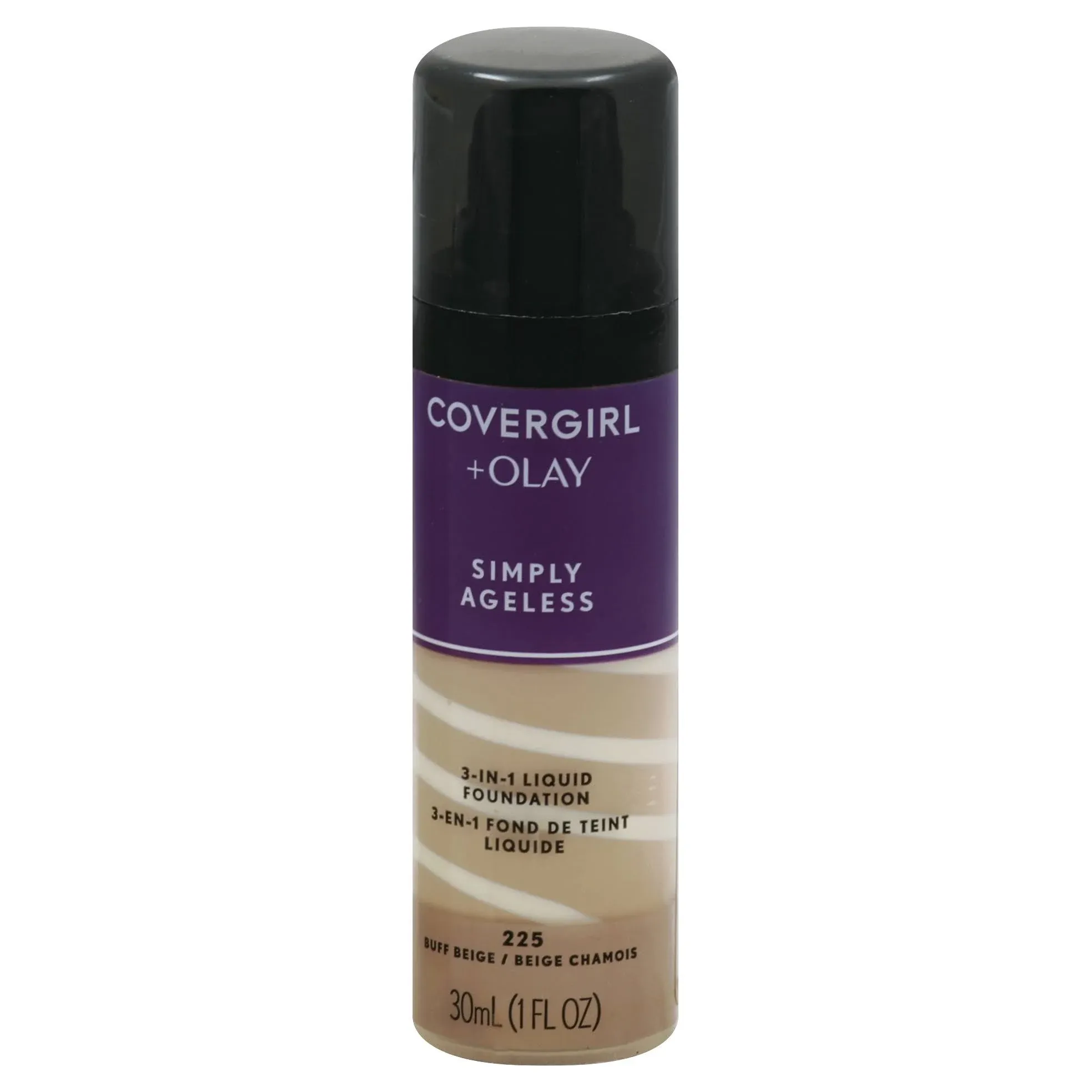 CoverGirl + Olay Simply Ageless Liquid Foundation, 3-in-1, Buff Beige 225 - 30 ml