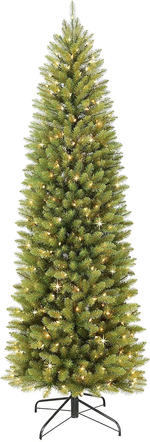 6.5ft. Pre-Lit Fraser Fir Artificial Christmas Tree, Clear Lights