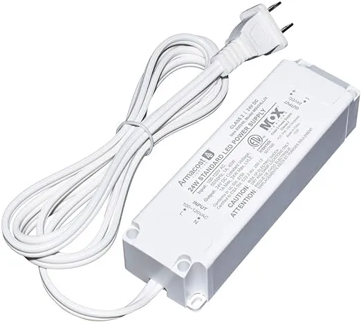 Armacost Lighting 850240 24 Volt LED Power Supply, 24 Watt, White
