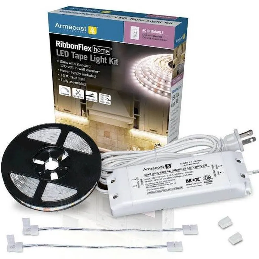 RibbonFlex Home 16 ft. AC Dimmable LED Tape Light Kit