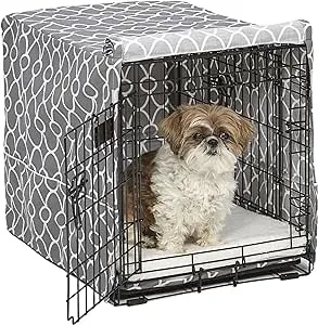 Midwest QuietTime Defender Covella Dog Crate Cover Gray