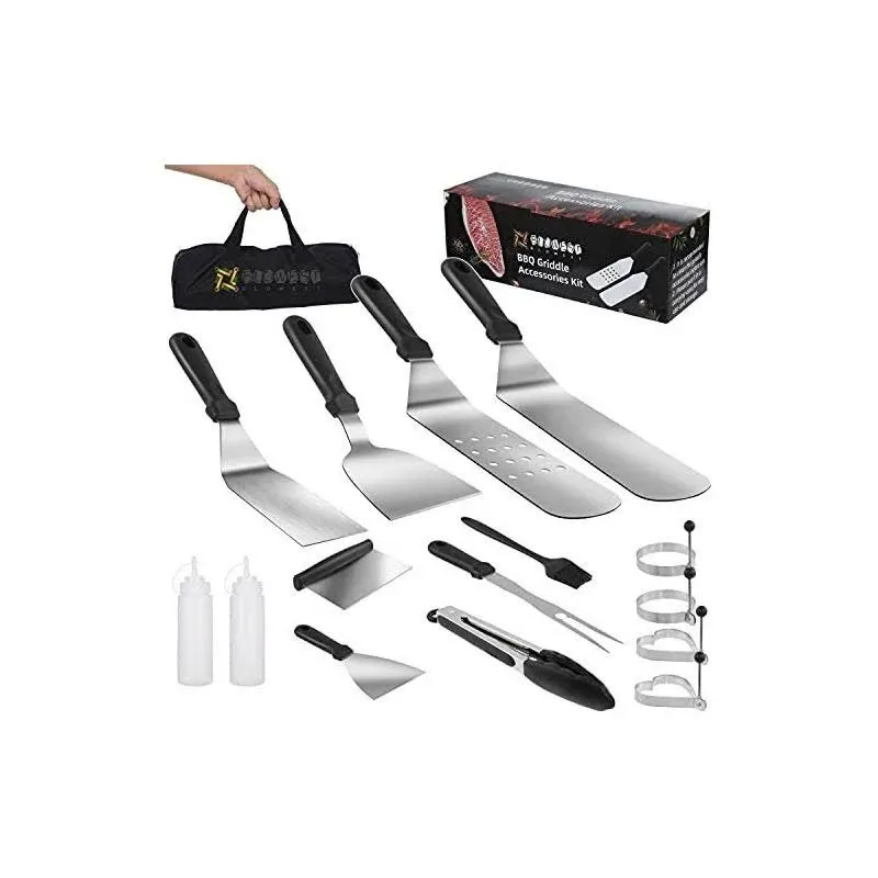 16 PCS Grilling Griddle Accessories Kit for Blackstone and Camp Chef, Commercial